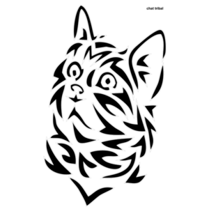 Motif Chat tribal