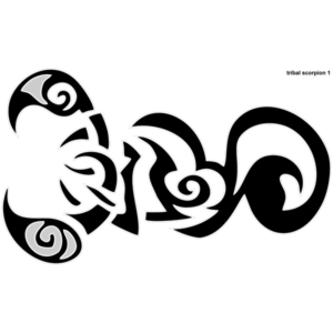 Motif Scorpion Tribal